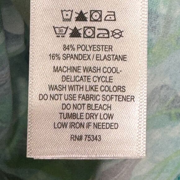 Tommy Bahama Golf Shirt Womens Medium Green Blue Sleeveless UPF 50 Quick Dry Top - Picture 7 of 7